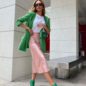 Zara aline midi satin skirts size XS, S, M,  L